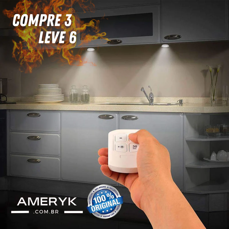 Compre 3 e Leve 6 Spots | Led Ameryk com Controle Remoto - AMERYK