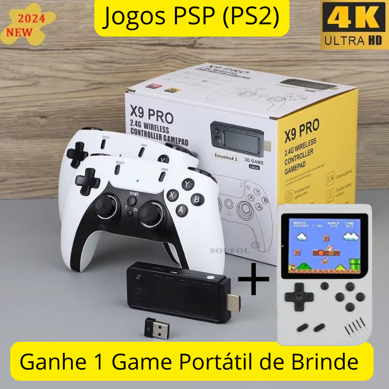 Game Stick 2.0 - JOGOS PSP (PS2) Inclusos + Game Portátil de BRINDE