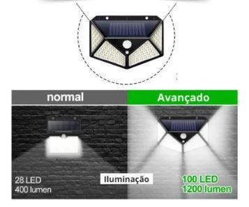 Luminária Solar - 100 Leds - 270º - AMERYK