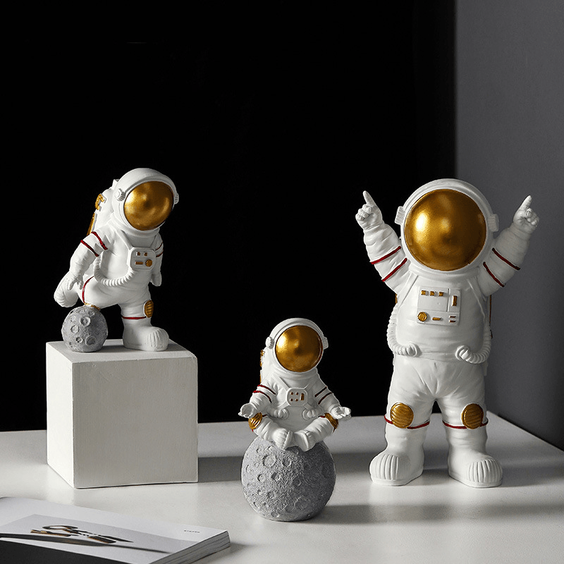 3 Pçs Escultura de Astronauta e Decoração para Casa - AMERYK